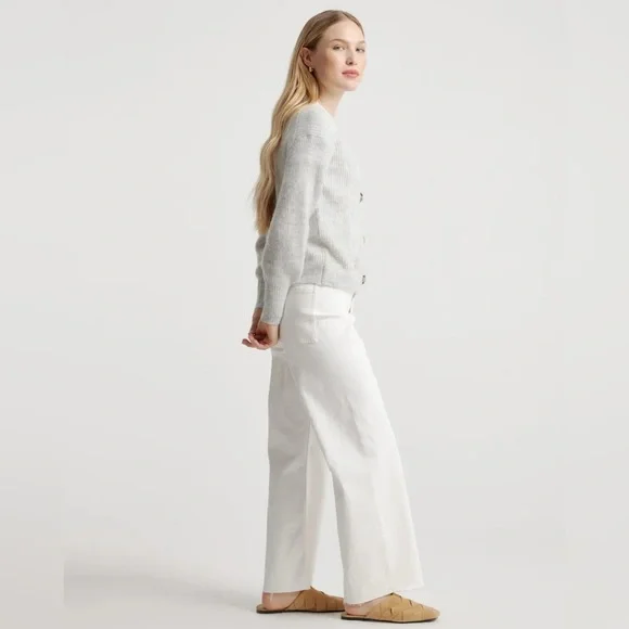 Quince baby alpaca wool cropped cardigan - Picture 6 of 12